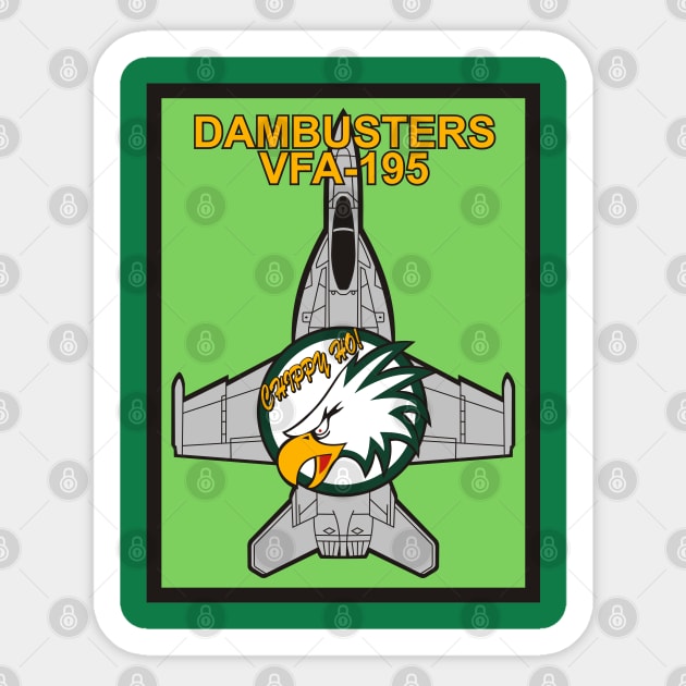 VFA-195 Dambusters - F/A-18 Sticker by MBK